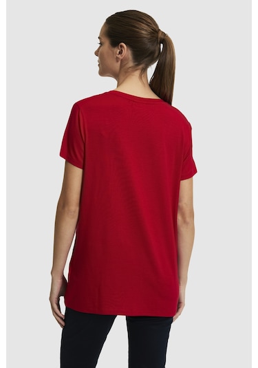 U.S. Polo Assn. U.s. Polo Assn. Kadın Kırmızı Tişört Basic 50323448-vr171 Basıc Kırmızı
