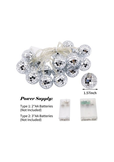 Maoyaya 1.8m 10 Led Küre Işıklı, Sıcak Beyaz, Aa Pil, Ilık Beyaz Optik Ilık Beyaz