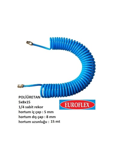 Spiral Hava Hortumu 5x8x15mt Düz Rekor Icp Euroflex