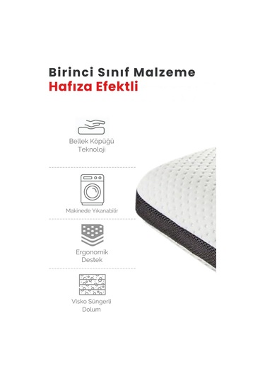 Eve Tekstil Klimalı Mega Boy Ortopetik Visco Yastık Boyun Fıtığı Boyun Düzleşmesi Için Hipoalerjik Visco Yastık Beyaz
