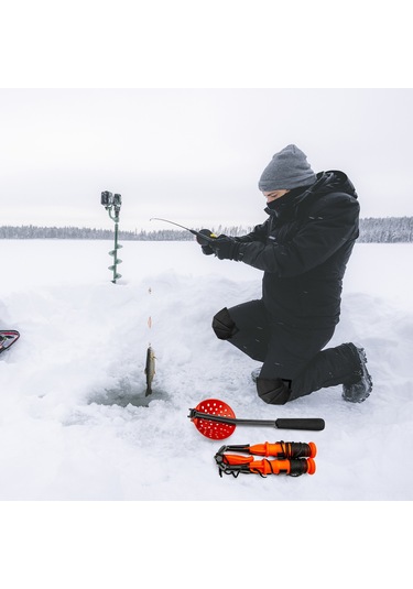 Teltree Buz Balıkçılığı Knee Pad Ve Buz Çekiç Kombinasyonu - Acil Durumda Kurtarma Ve Diz Koruma Seti