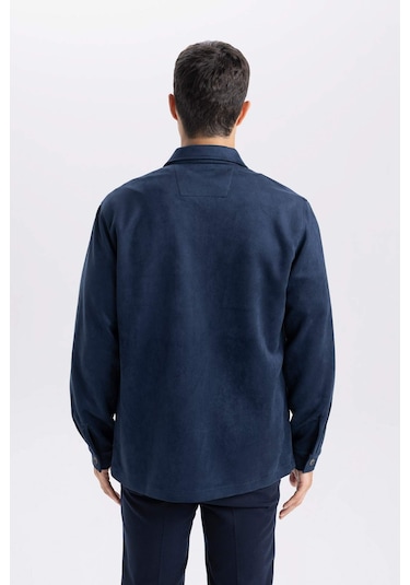 DeFacto Regular Fit Polo Yaka Süet Gömlek Ceket D3379AX25SPNV256
