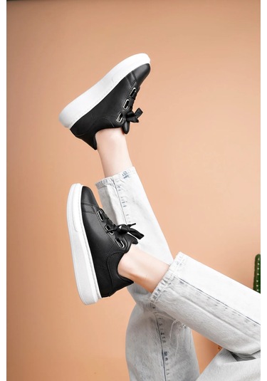 Luis A Costa Lc105 Siyah Cilt Beyaz Taban Kadın Sneaker Renkli