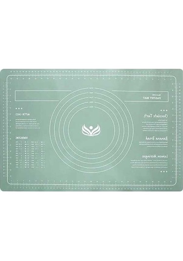 Novahub Yeşil Dayanıklı Silikon Hamur Mat - Anti-düşük Sıcaklık Yoğurma Mat - Kaymaz - Çok Fonksiyonlu Tatlı Pasta Hamur Sarma Mat