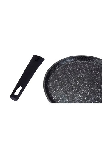 Kukmara 22 Cm Crepe Tavası Sbtmt220-1a Çıkarılabilir Sap 378768982 Siyah