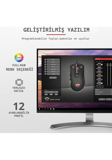 Gxt 900 Qudos 15.000 Dpı Rgb Gamer Mouse Gtx