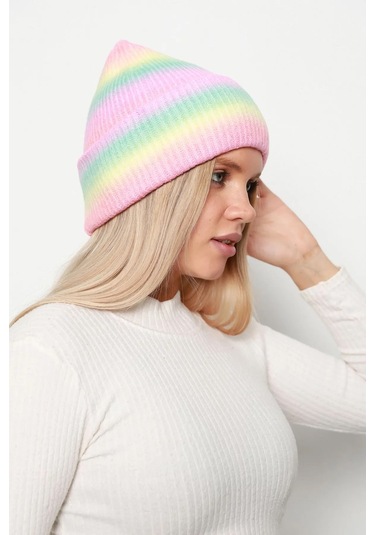 Renk Geçişli Kadın Bere Rkş-16 Pembe Pembe