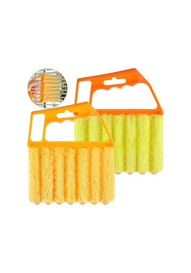 Fortunelane 7 Parmak Jenerik Temizleme Fırçası - Pp Kolu, Derin Boşlukları Temizler, Pencere Perdeleri/ Klavye/ Mutfak İçin - 2 A