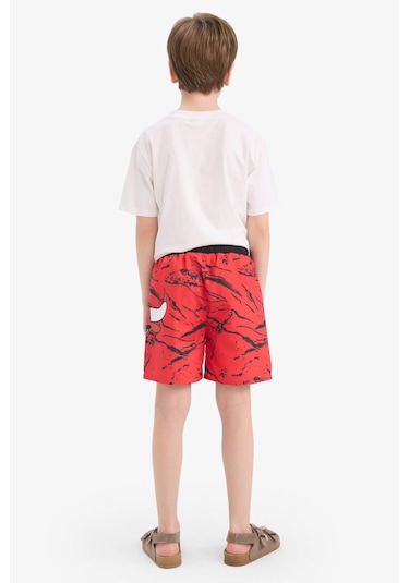 Defacto Erkek Çocuk Nba Chicago Bulls Deniz Şortu E6484a825hsrd44 Kırmızı