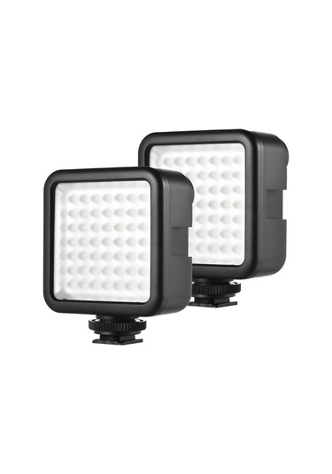 Andoer W49 Mini Interlok Kamera Dim Led Panel Işık Siyah Siyah