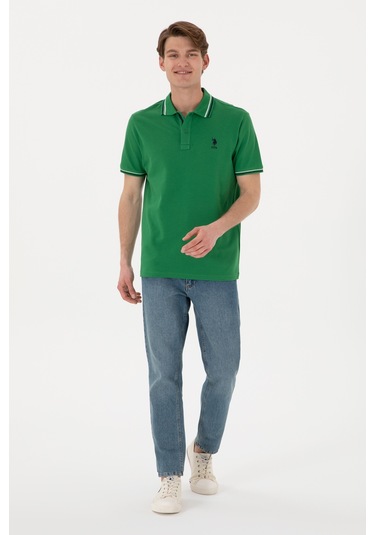 U.s. Polo Assn. Erkek Yeşil Tişört Basic 50306011-vr054 YESIL