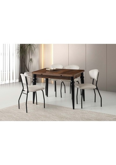 Mobilgen Barok Ceviz 110+60*70 Arda Açılabilir Masa