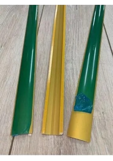 Alüminyum Sarı Kapı Eşik Profili Parke Kapı Altı Çıtası Yapışkanlı 90 Cm