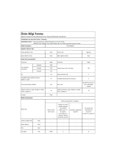 Samsung RL4323RBAS8/TR 462 LT No-Frost Kombi Tipi Buzdolabı