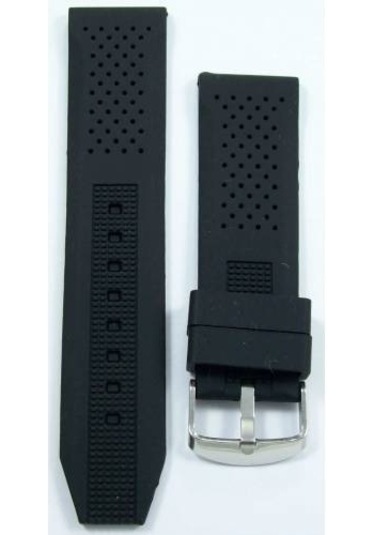 Lacost Model Silikon Saat Kordonu Siyah 18Mm Slikon Kordon Kolçak