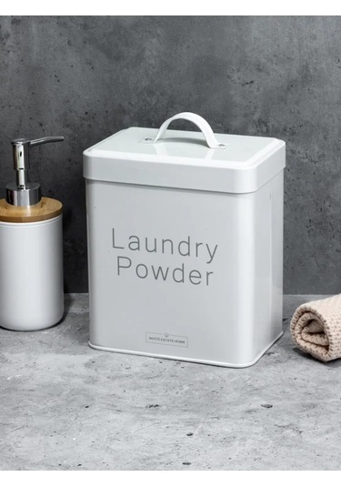 White Estate Home Kapaklı Çamaşır Deterjanı Kabı 347374710 Bej