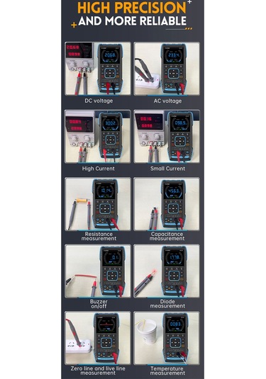 Mufunye Fnırsı 2c23t El Tipi Dijital Osiloskop Multimetre + Fonksiyon Sinyal Jeneratörü En Son 3'ü