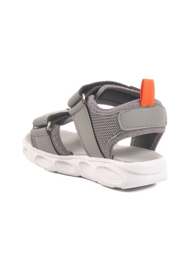Füme Cırtlı Işıklı Kız Bebek Sandalet 018127 B Füme Füme Cırtlı Işıklı Kız Bebek Sandalet 018127 B Füme