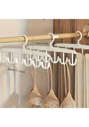 Büro Ev Ofis Düzeni İçin Tekli 6 Kancalı Plastik Dolap İçi Düzenleyici Askı Diğer