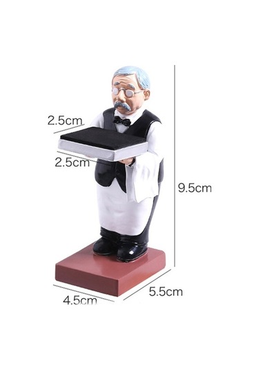 Tongxida Küçük Eski Butler + Siyah Kapak Saat Rafı, Dekoratif Süsler Standı