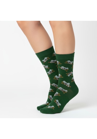 Gost Liria Koala Socks Desenli Unisex Soket Çorap Yeşil