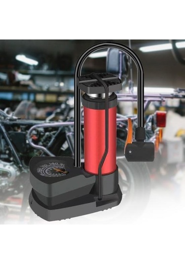 Siyah Kullanışlı Lastik Şişirme Pompası Yüksek Basınçlı Stabil Taban Şişirme