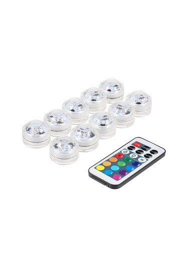 Monyee 10'lu Paket Rgb Led Dalış Lambaları - Ip68 Su Geçirmez - 13 Renkli Kumanda Kontrollü Dekoratif Aydınlatma Diğer