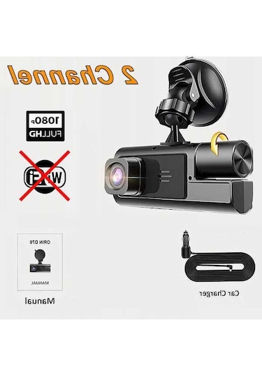 Createtech 3kanallı Çizgi Kamera 1080p Araba Kamera Wifi Video Kaydedici Ön X293-no Wifi-2cam