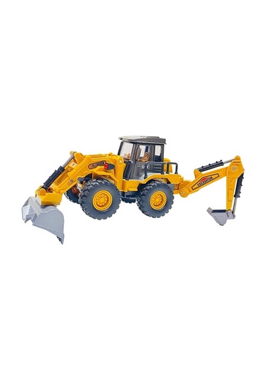 Oyuncak Model Metal Kepçe Dozer Excavatör Buldozer 30 Cm Ön Ve Arka Hareketli Kırılmaz Kepçe