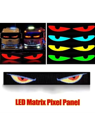 Astraled Matrix Şeytan Göz Kayar Led Panel Tabela Uzaktan Kumandalı Telefon Üzerinden Kontrol 37cm