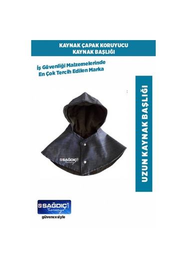 Kaynakçı Uzun Lacivert-gri Kot Başlık