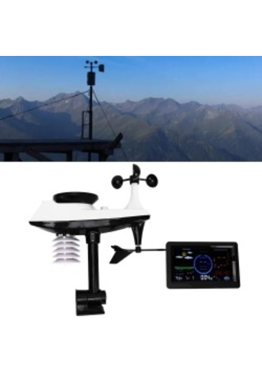 Kablosuz Dijital Hava İstasyonu Sıcaklık, Nem, Rüzgar Ve Yağmur Ölçer Lcd Ekranlı