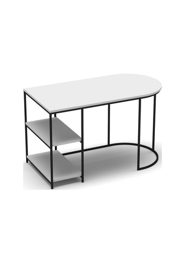 Çalışma Masası 125 Cm Bilgisayar Masası Çok Amaçlı Makyaj Masası Ofis Masası Yemek Masası Beyaz Beyaz