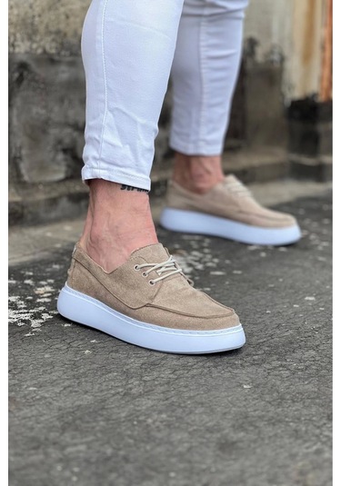 Terzi Bey Tb508 Bej Süet Ortopedik Taban Erkek Casual Ayakkabı Bej