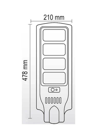 N&D Lighting 200 W Solar Güneş Enerjili Bahçe Ve Sokak Lambası