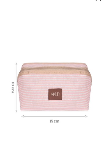 Çok Amaçlı Tutma Kollu Makyaj Çantası Geniş Bölmeli Seyahat Tipi Kozmetik Organizeri X Pembe