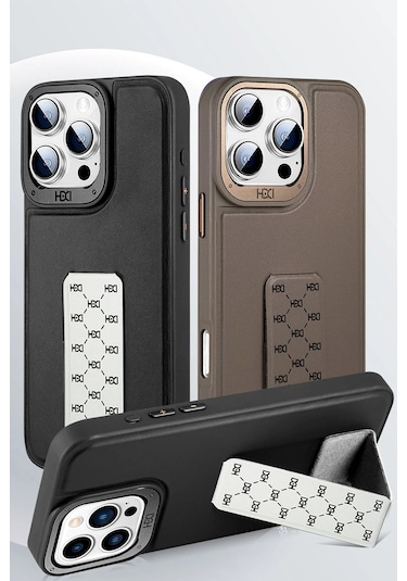Apple Uyumlu iPhone 14 Pro Max Hbc-265 Madrid Magsafe Standlı Kapak - Titan Gri