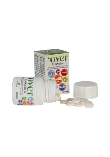 Dr. Over FoliKolin-D Gıda Takviyesi 2 x 30 Tablet