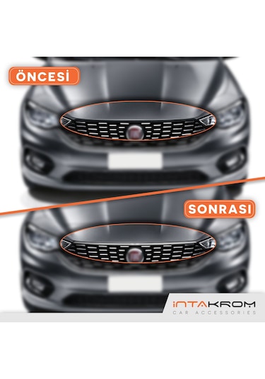 intakrom Fiat Egea Krom Üst Ön Panjur Çıtası 2015 - 2019 - Hb - Sd N11.4500
