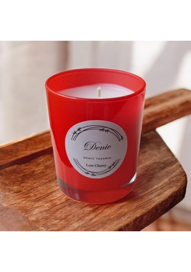 Denic Kokulu Mum Kırmızı Cam Bardak Last Chery 9*7 Çap