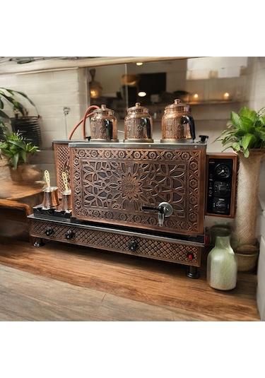 Elektrikli Ve Doğalgaz'lı 1.sınıf Çay Kazanı 3 Demlik 35 Lt Kapasiteli