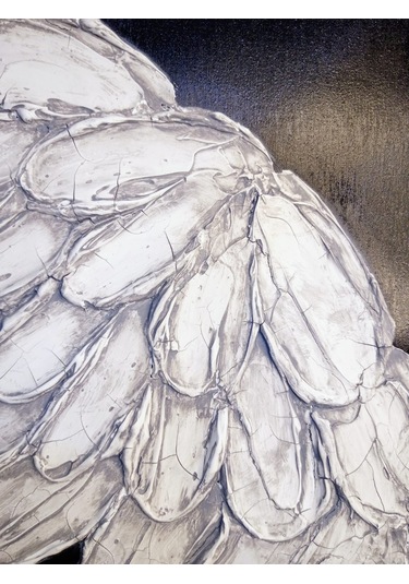 El Yapımı Melek Kanatlı Rölyef Tablo 50x70