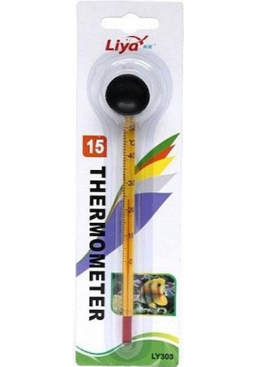 Standart Akvaryum Derecesi Sarı İnce Cam Derece Kuluçka Derecesi