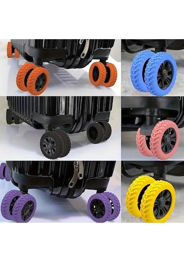 Oldfriend Pink 16 Adet Bavul Ve Ofis Sandalyesi Tekerlek Koruyucu Ses Azaltma Titreşim Emici Pembe 16'lı Paket