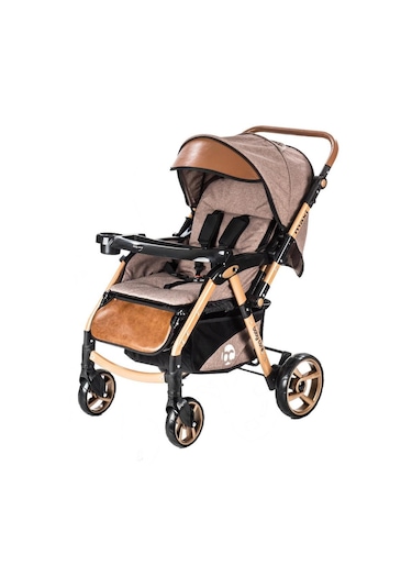 Baby Care 55 Maxi Pro Çift Yönlü Bebek Arabası Gold Kahve