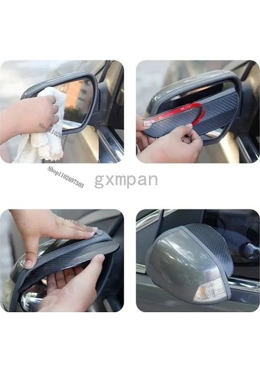 Trendooze Yağmur Yağmur Yağmur Şeffaf Kaşları Kaş Karbon Kalkanı Kalkanı Hava Fiber Dikiz Dikiz Dikiz Aynası Aynası Aynası Araba Adet-2 Adet 2 Jn