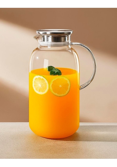 Leylart 2.5 Litre Borosilikat Cam Sürahi