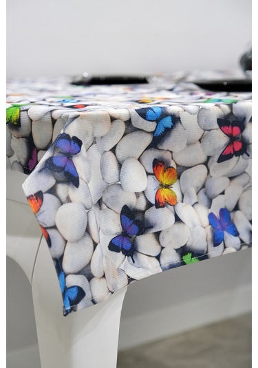 Sufre Sıvı Geçirmez Masa Örtüsü Sofra Bezi Sofra Örtüsü Piknik Örtüsü Kelebekli