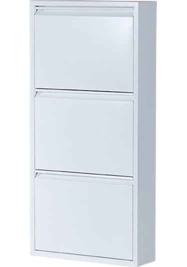 Kaser Metal 3 Lü Metal Ayakkabılık Beyaz