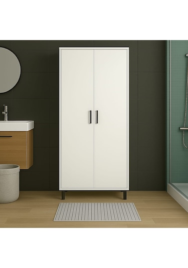 Çok Amaçlı 2 Kapılı Banyo Dolabı Beyaz